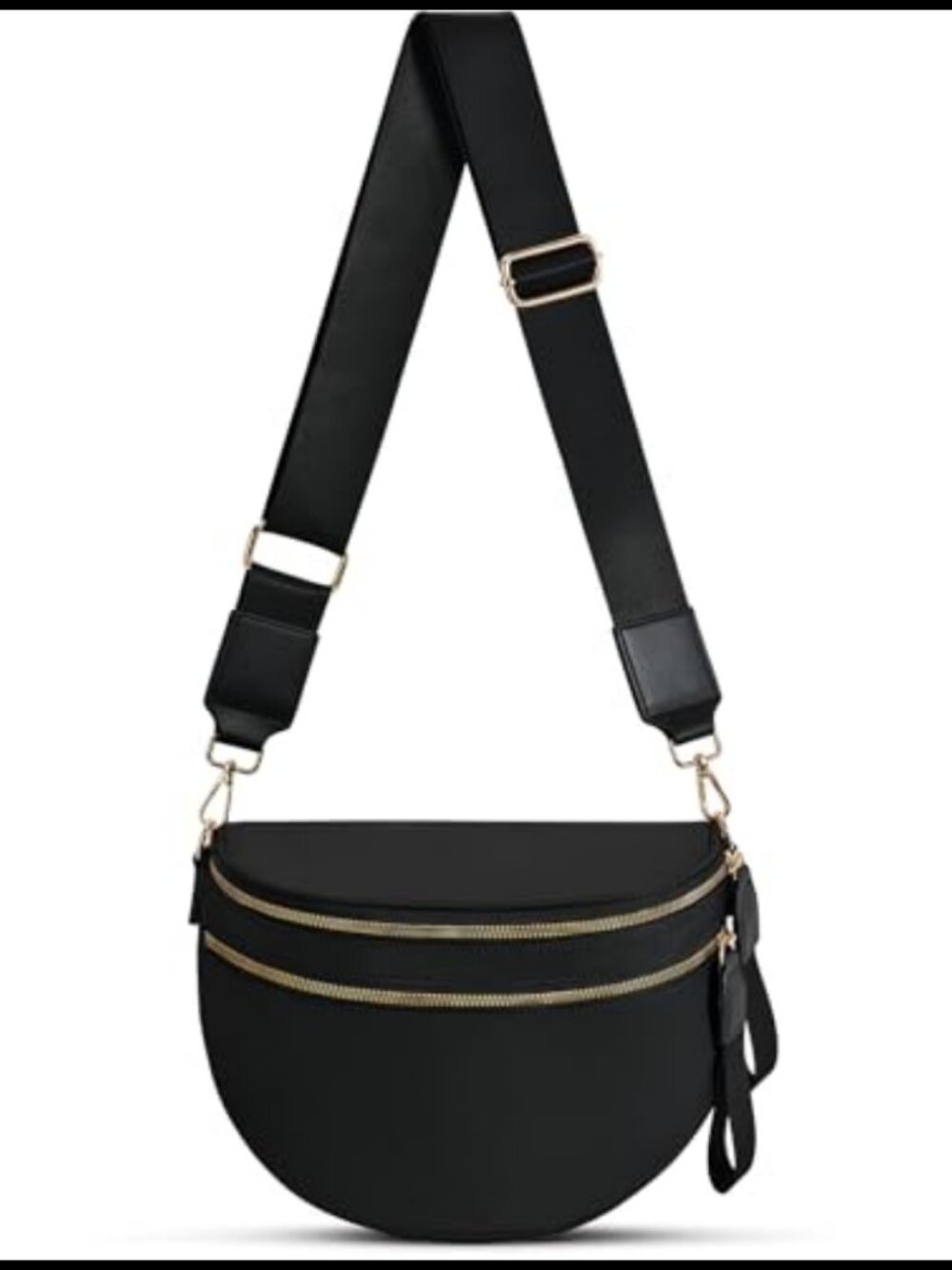 Nylon Checkered Crossbody Bum Bag with Adjustable Strap